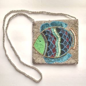 Sudha Beaded Fish Purse Bag
